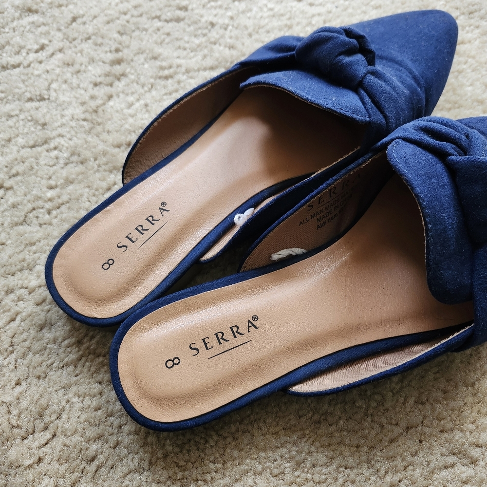 2 Paris of Women's serra sueded slides sz 8 - Picture 8 of 13